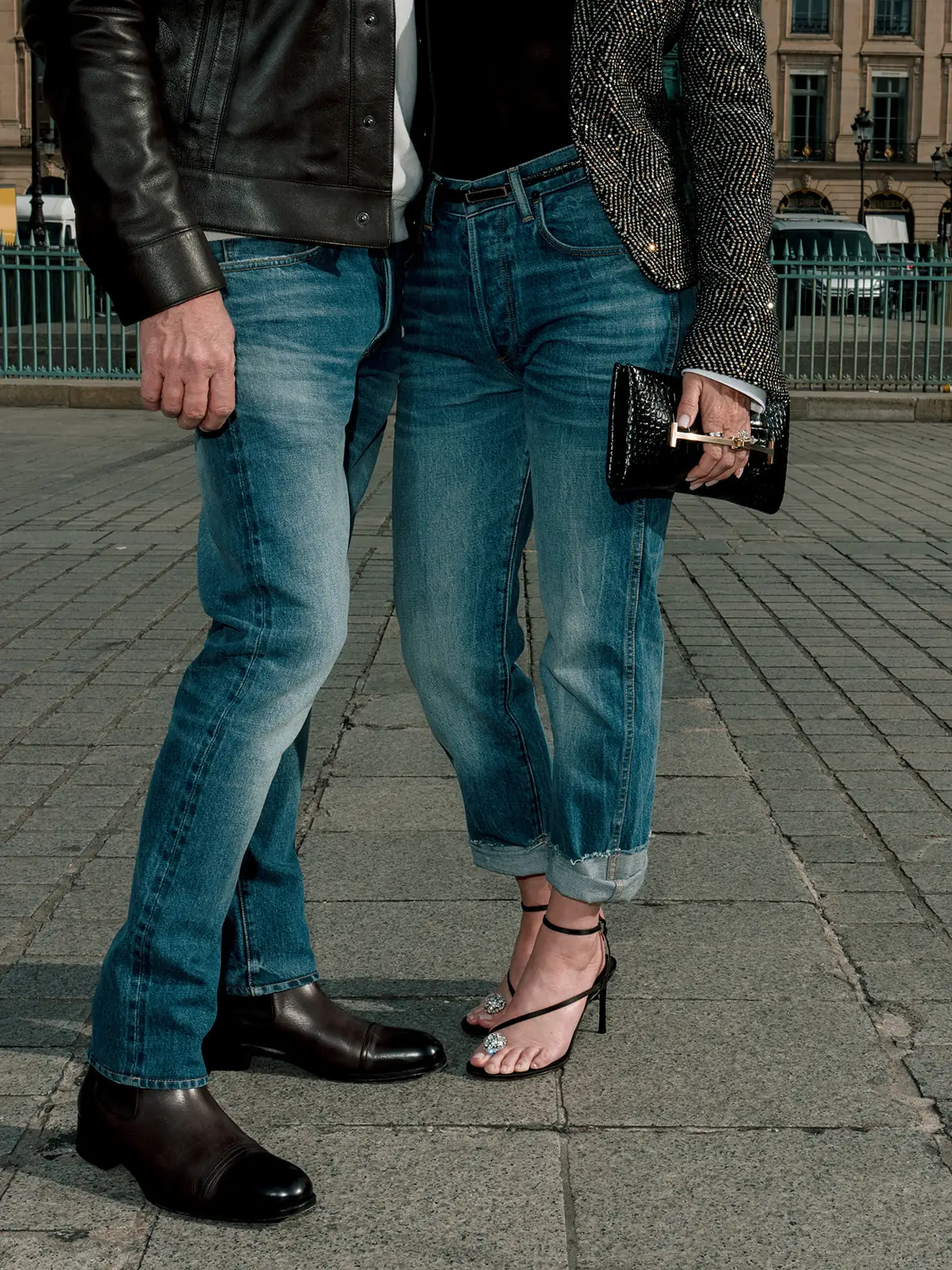Tom Ford denim, leather shoes and heels