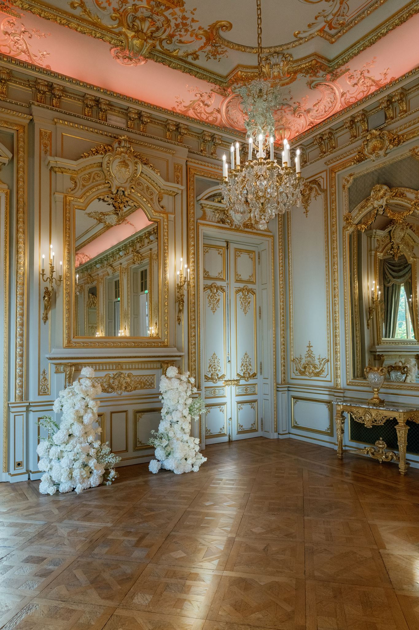 Elegant Paris palace suite photographed as part of an editorial wedding story
