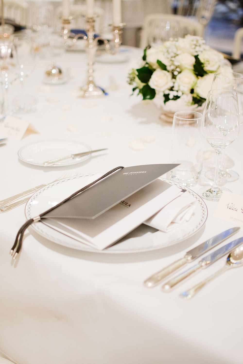 décoration de la table de mariage