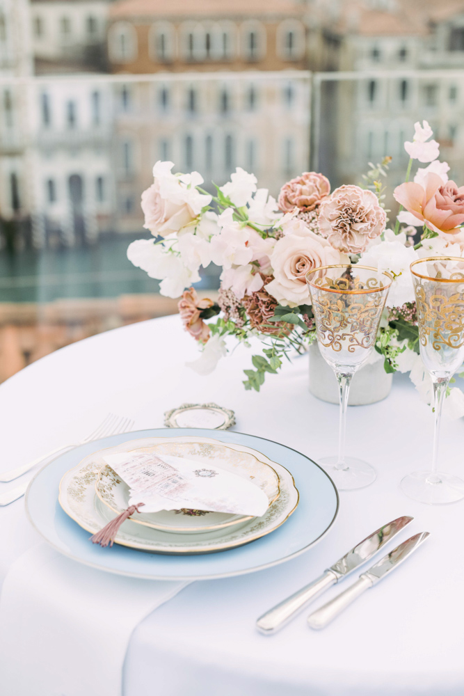 plate on a wedding table