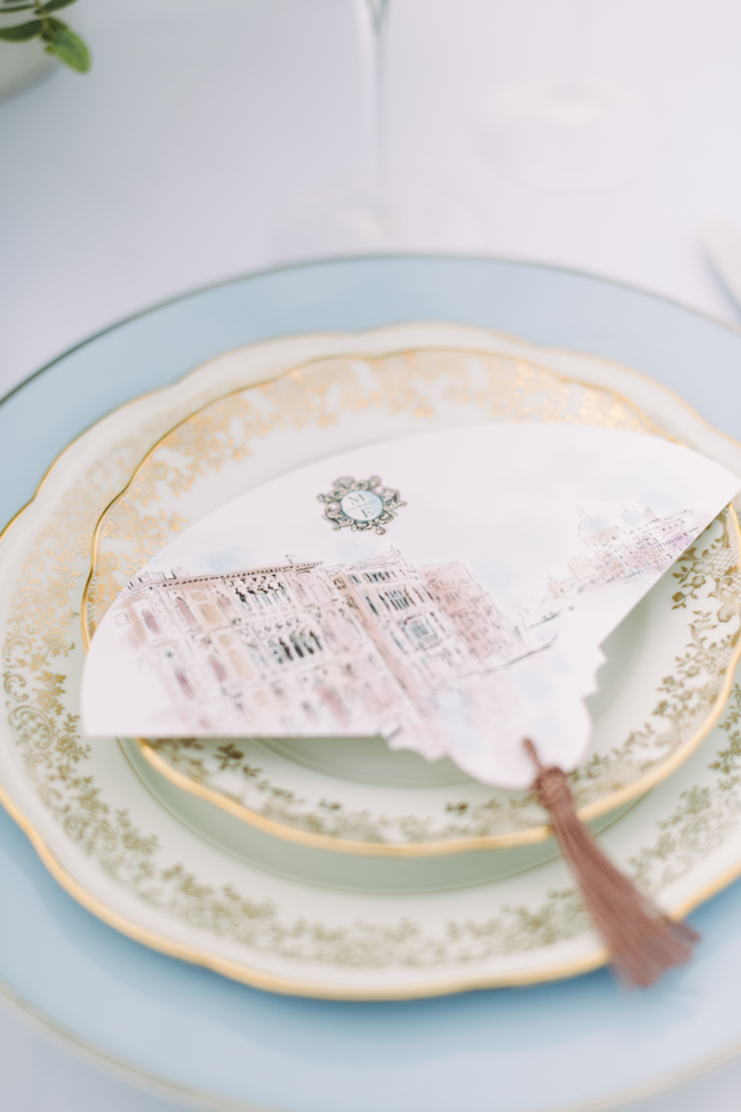 plate on a wedding table