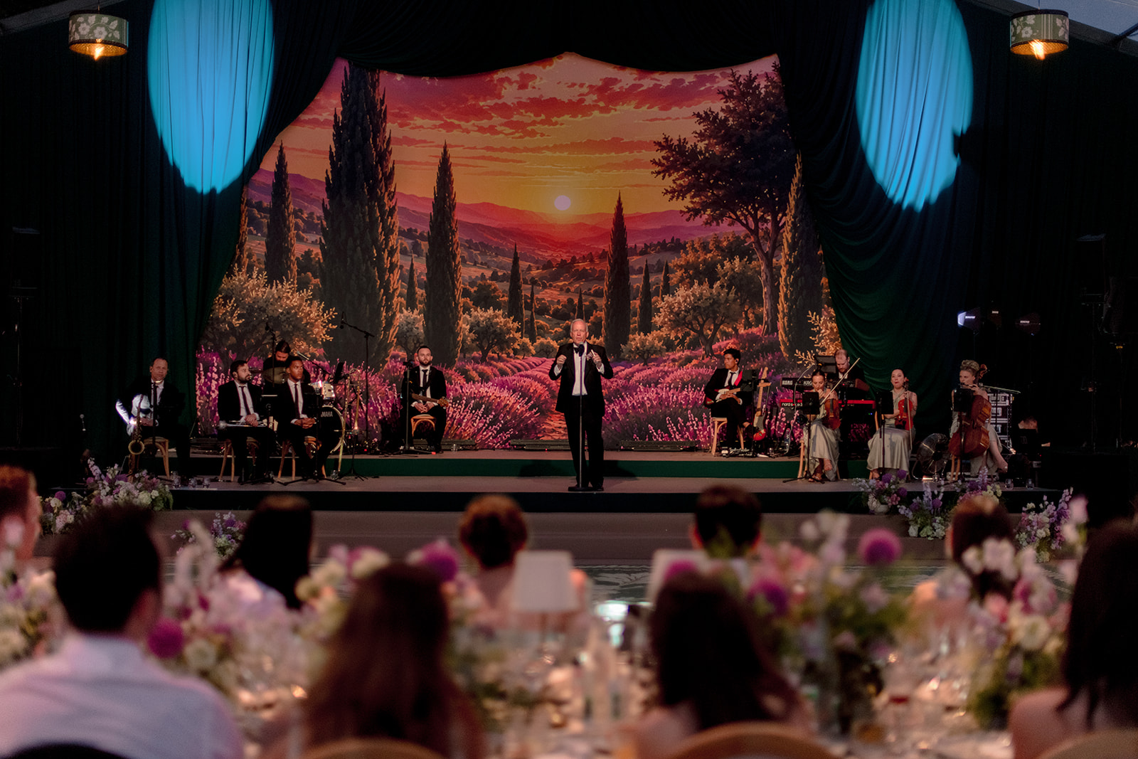 Live band at a Villa Baulieu wedding reception in Provence